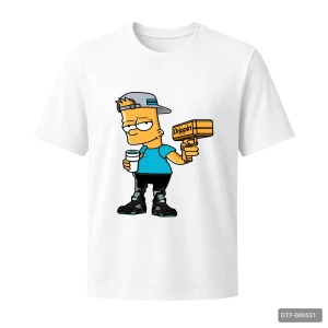 Маица со карикатура на млад лик
