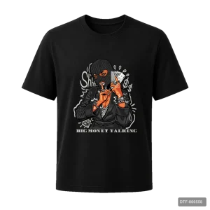 Маица со жена во маска и пари - Black