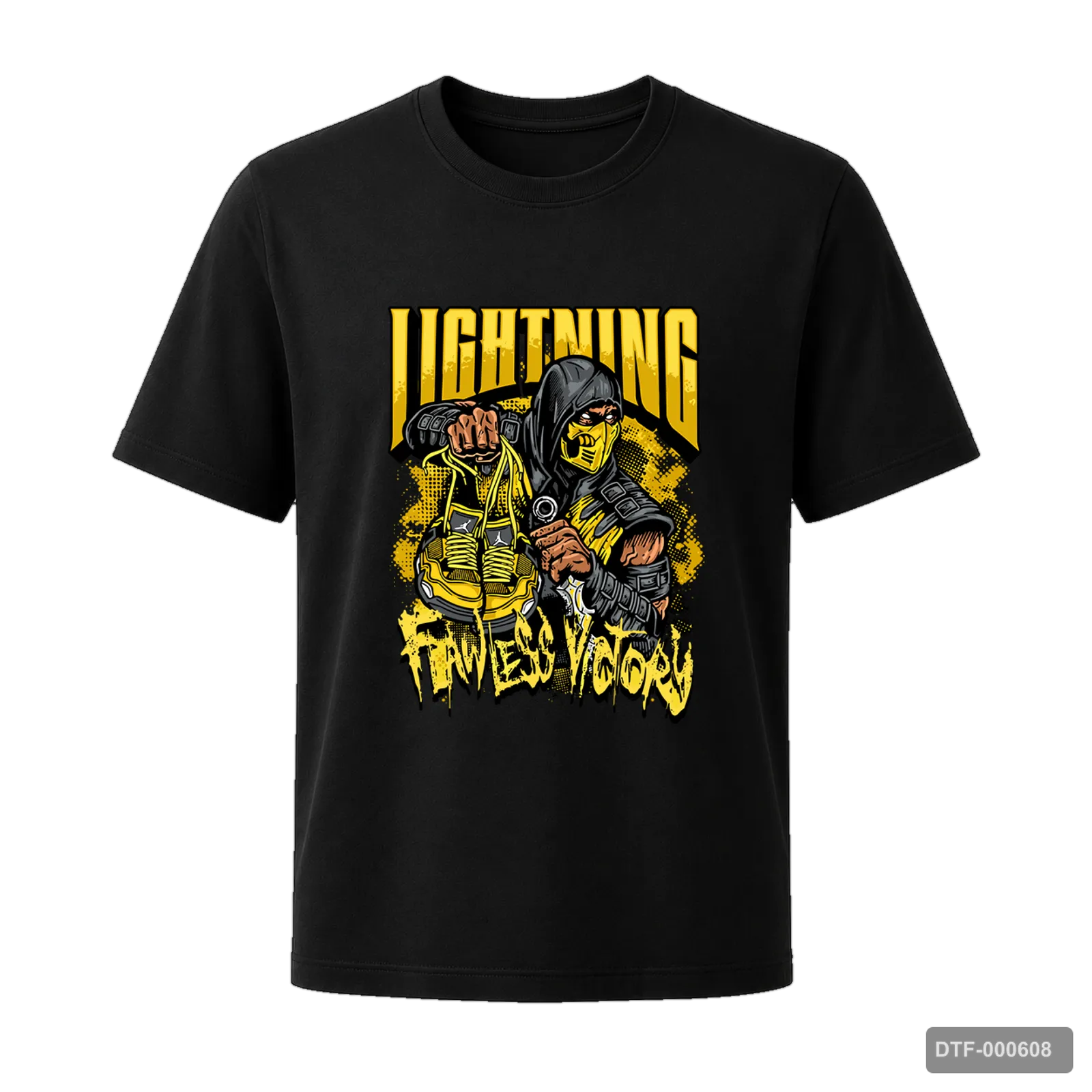 Маичка Lightning со лик во маска - Black