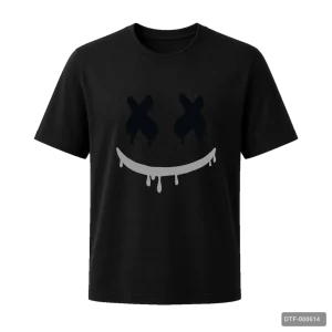 Маица со насмевка и очи X - Black