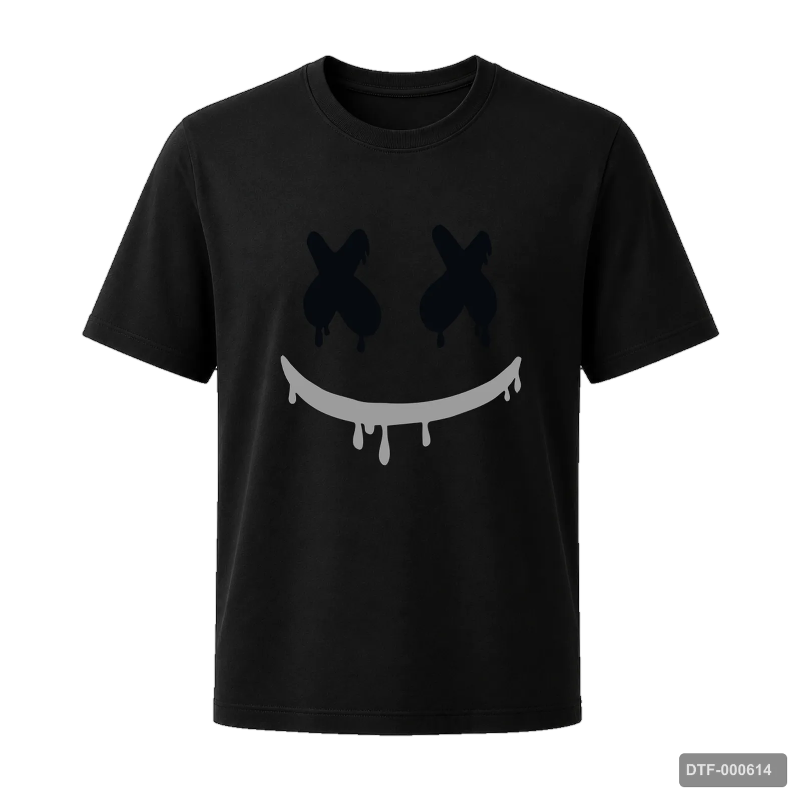 Маица со насмевка и очи X - Black