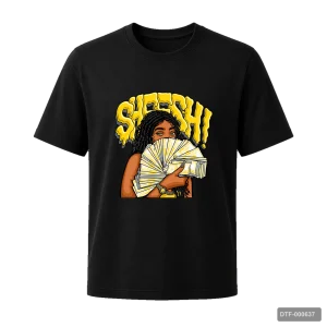 Маичка со мотив на пари и текст Shesh - Black