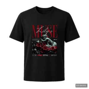 Маичка Muse со скулптури и црвени лилии
