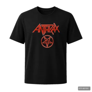 Маица Anthrax со црвен логотип