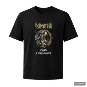 Маица Behemoth со скелет и натпис